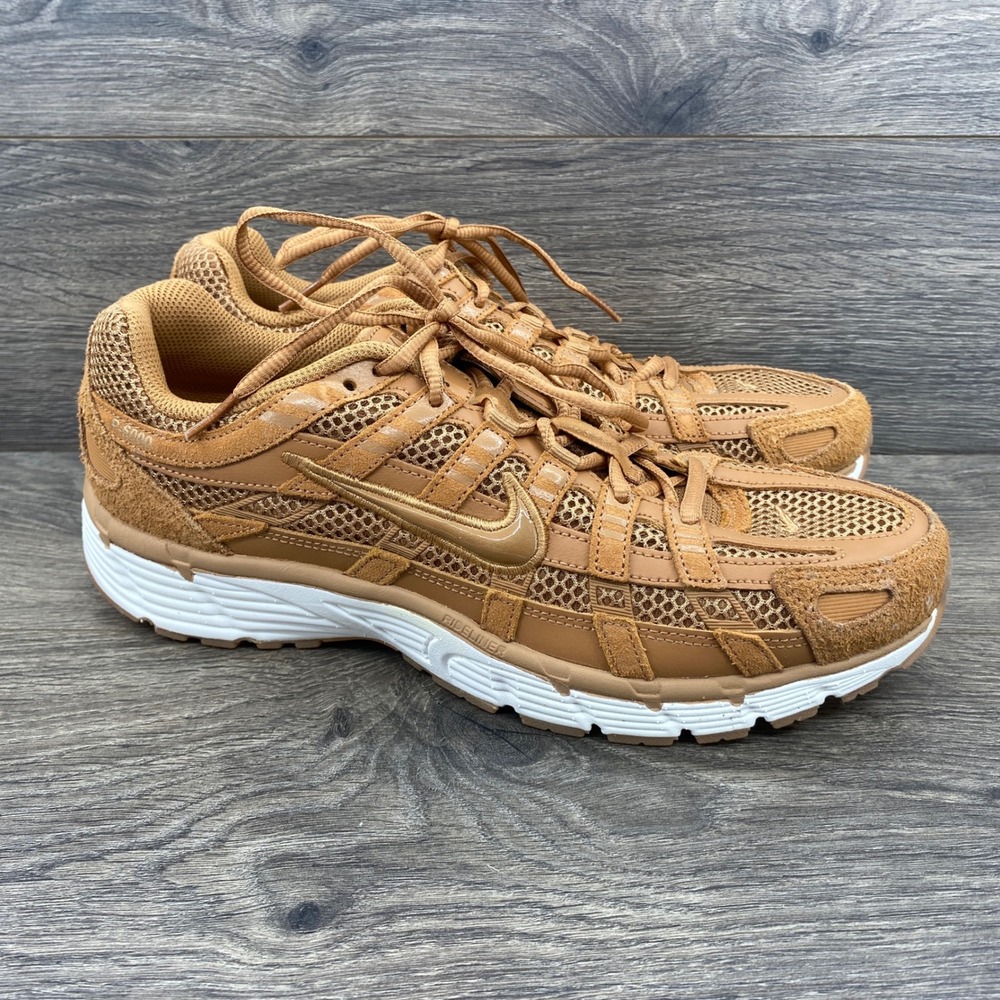 Nike P-6000 Sneakers Mens 10.5 Chutney Brown Suede Mesh Y2K Retro HF0015-201